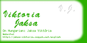 viktoria jaksa business card